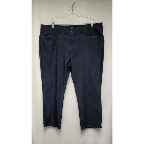 St. John's Bay Straight Leg Women's size 24W Short Dark Wash Blue Denim … - Picture 3 of 6